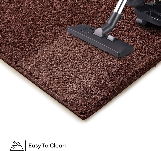 Modern Indoor/Outdoor Commercial Solid Color Rug - Chocolate, 8' x 13', Rectangular, Pet and Kids Friendly Rug. Made in USA, Area Rugs Great for Kids, Pets, Event, Wedding