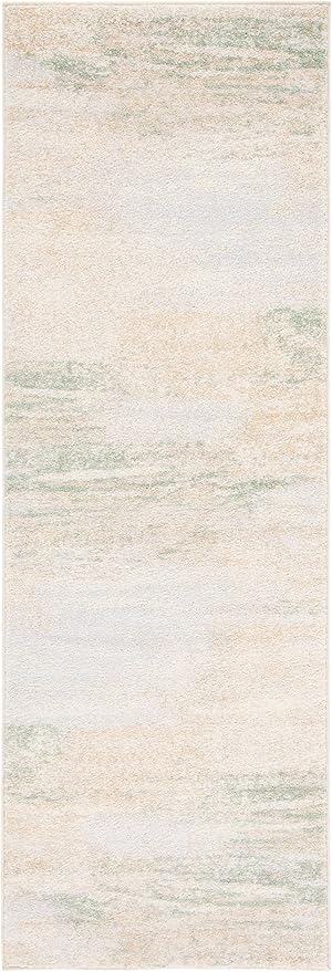 SAFAVIEH Adirondack Collection Runner Rug - 2'6" x 12', Ivory & Gold, Modern Abstract Design, Non-Shedding & Easy Care, Ideal for High Traffic Areas in Living Room, Bedroom (ADR112D)
