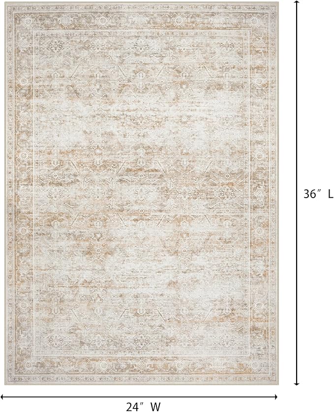 2x3 Area Rug for Living Rooms : Washable Rugs Non-Slip Large Thin Modern Abstract Carpet for Bedrooms,Dining Rooms,Offices and Farmhouse Spaces