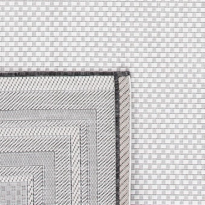 SAFAVIEH Courtyard Collection 2'7" x 5' Ivory / Black CY8475 Indoor/ Outdoor Waterproof Easy Cleaning Patio Backyard Mudroom Area Rug