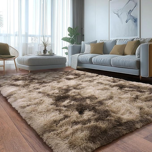 Fluffy Rug for Living Room,Furry Carpet for Teen,Shaggy Rug for Nursery Room, Hot Pink Fuzzy Plush Rug for Dorm, Rectangle Shag Rug 9x12 Feet