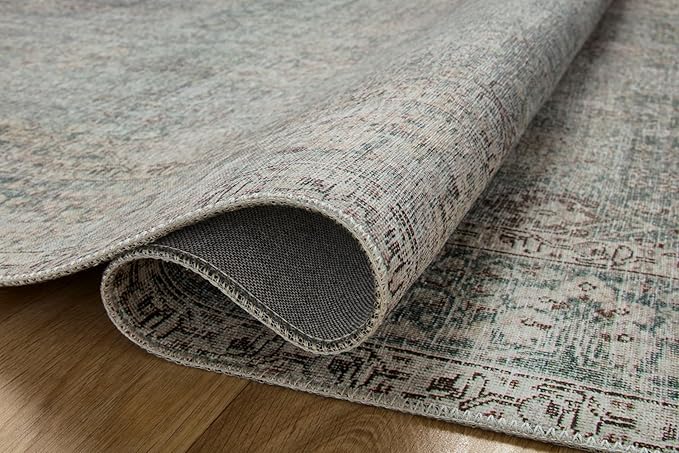 Loloi Chris Loves Julia Jules Collection JUL-08 Emerald/Antique Ivory 2'-6'' x 9'-6'', .13" Pile Height, Runner Rug