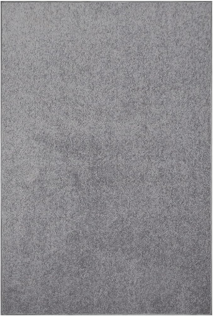 Furnish my Place Modern Indoor/Outdoor Commercial Solid Color Rug - Grey, 8' x 13', Rectangular, Pet and Kids Friendly Rug. Made in USA, Area Rugs Great for Kids, Pets, Event, Wedding