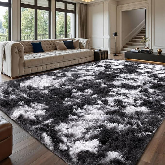 Sour Lemon 6x9 Area Rugs, Large Area Rug 6 x9, Washable Area Rugs, Bedroom Area Rug Shag Shaggy Carpet Soft Plush Furry Bedside Fluffy Rug for Living Room Kids Girls Boys Home Decor Anti Slip