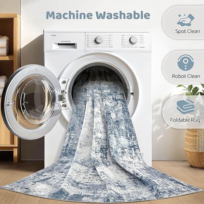 10X12 Area Rug Living Room: Washable Large Abstract Soft Rugs Stain Resistant Indoor Non-Slip Carpet for Men Modern Home Enthusiasts Aged 25-45 - High Traffic Areas - Bedroom Office Playroom