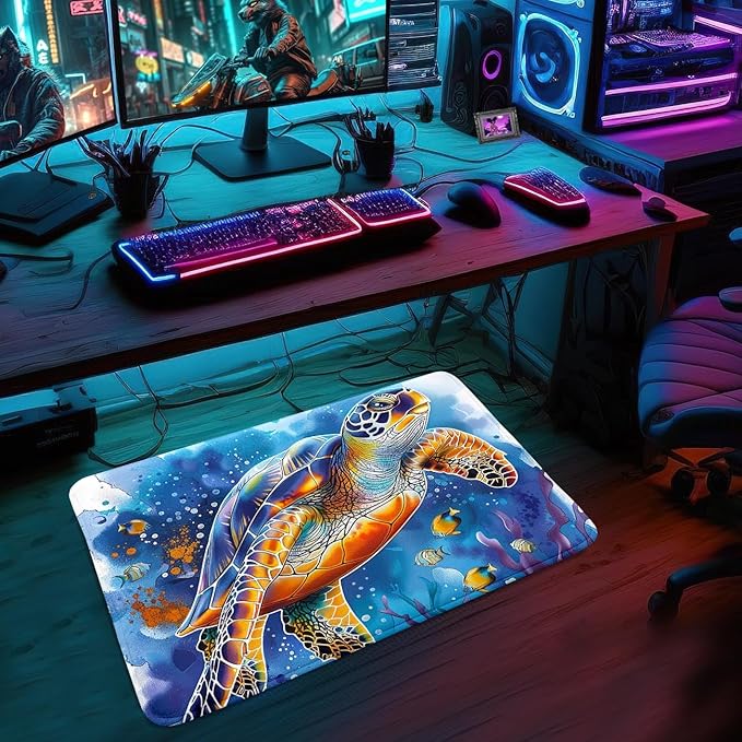 Sea Turtle Carpet Rugs - Kids Sea Turtle Coastal Rug for Bedroom Ocean Life Theme, 2'×3'