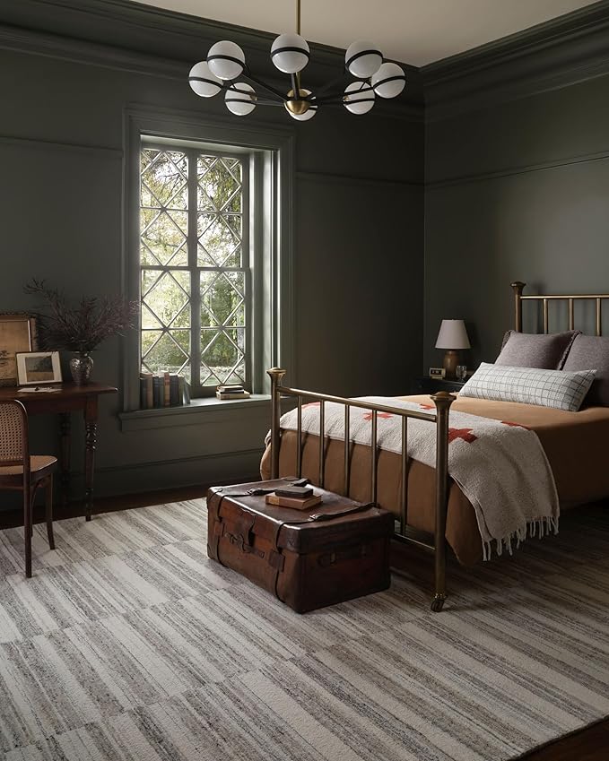 Loloi Magnolia Home by Joanna Gaines Rae Collection RAE-02 Stone/Ivory 2'-6" x 7'-6" Runner Rug