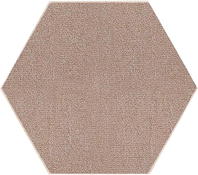 Ambiant Broadway Collection Pet Friendly Indoor Outdoor Area Rugs Beige - 10' Hexagon, Stain & Fade Resistant, Easy Care, Pet & Kids Friendly, Made in USA, Perfect for Weddings & Everyday Use!