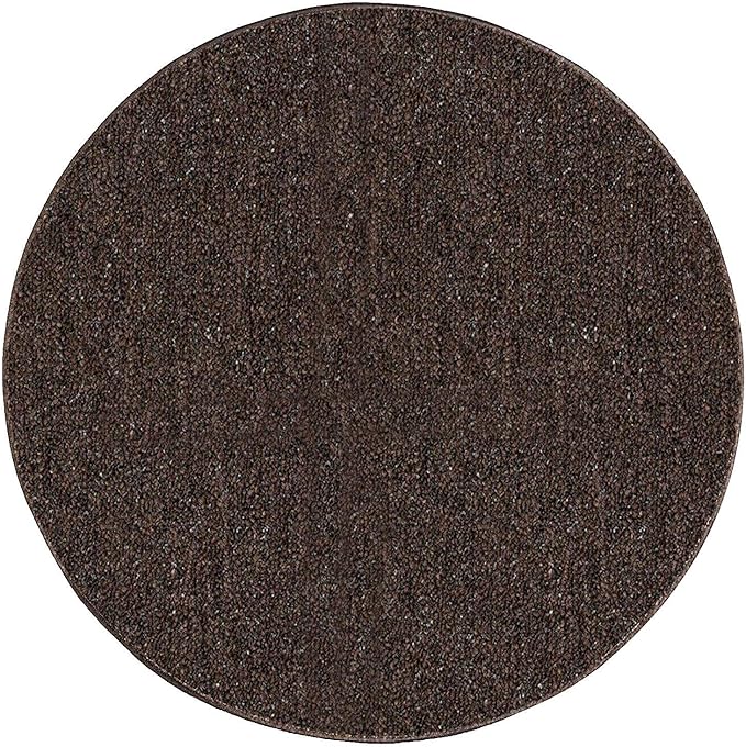 Ambiant Broadway Collection Pet Friendly Indoor Outdoor Area Rugs Brown - 8' Round, Stain & Fade Resistant, Easy Care, Pet & Kids Friendly, Made in USA, Perfect for Weddings & Everyday Use!