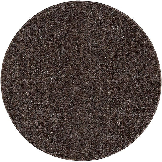 Ambiant Broadway Collection Pet Friendly Indoor Outdoor Area Rugs Brown - 8' Round, Stain & Fade Resistant, Easy Care, Pet & Kids Friendly, Made in USA, Perfect for Weddings & Everyday Use!