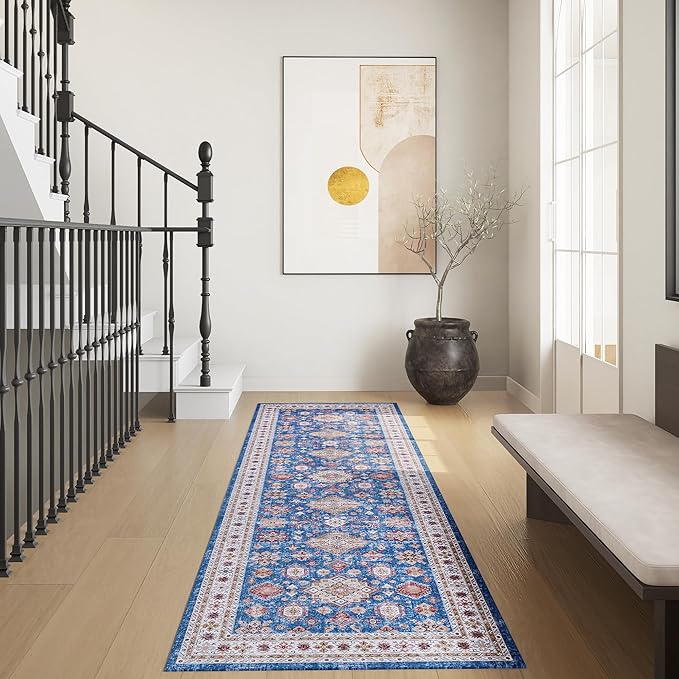 Non Slip Runner Rug, Kitchen Mat, 2x6 Washable Rugs, Runners For Hallways, Area Rug For Bedroom, Low Pile Soft Rugs, Kitchen Floor Mats, Slip Resistance, Durable Rug For Hallways, Bedroom, Kitchen