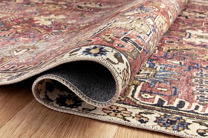 Loloi Chris Loves Julia Jules Collection JUL-01 Merlot/Multi 5'-0'' x 7'-6'', .13" Pile Height, Area Rug