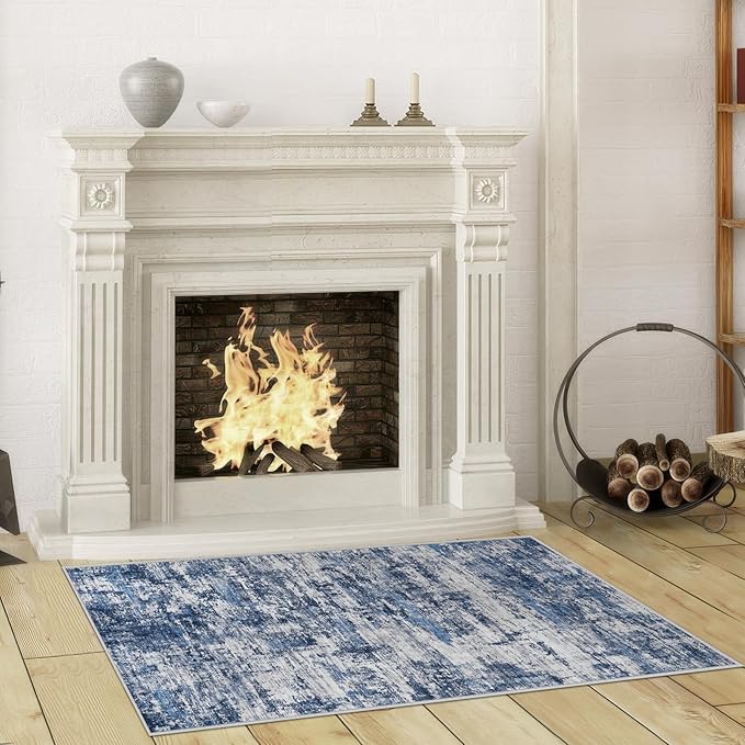 2x3 Area Rug for Living Rooms : Washable Rugs Non-Slip Large Thin Modern Abstract Carpet for Bedrooms,Dining Rooms,Offices and Farmhouse Spaces