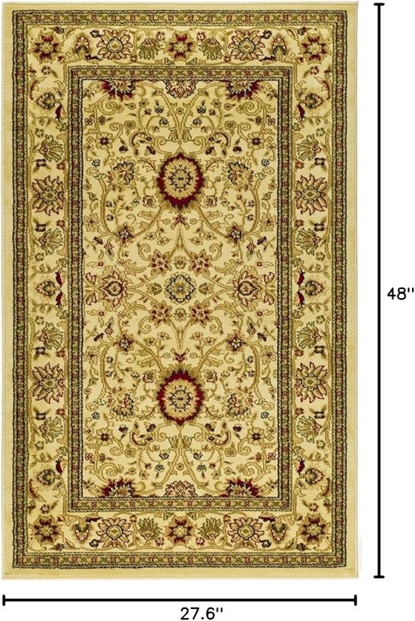 SAFAVIEH Lyndhurst Collection Accent Rug - 2'3" x 4', Ivory & Ivory, Traditional Oriental Design, Non-Shedding & Easy Care, Ideal for High Traffic Areas in Entryway, Living Room, Bedroom (LNH212L)