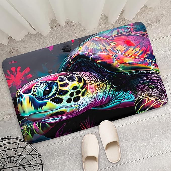Sea Turtles Rug - Seafloor Turtle Area Rug for Kids 2x3 Feet Colorful Ocean Life Turtles Carpet Rugs for Bedroom Living Room Kids Room Decor