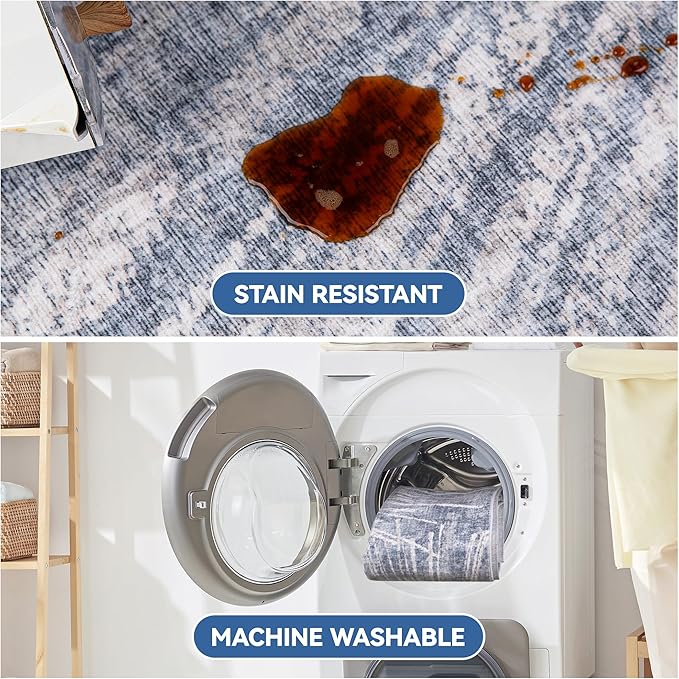 2x3 Small Entryway Rug Machine Washable Modern Abstract Printed Mat Soft Non Slip Area Rugs Indoor Stain Resistant Carpet for Front Entrance Kitchen Bathroom
