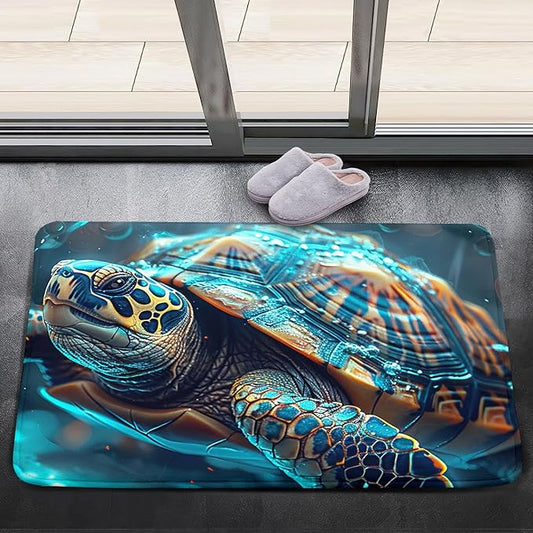 Sea Turtles Rug - Seafloor Turtle Area Rug for Kids Ocean Life Turtles Carpet Rugs for Bedroom Living Room Kids Room Decor, 35 in x 23 in