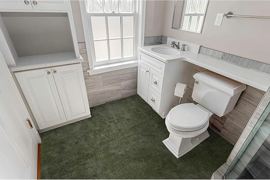 Garland Rug Room Size Bathroom Carpet, 5-Feet by 6-Feet, Deep Fern