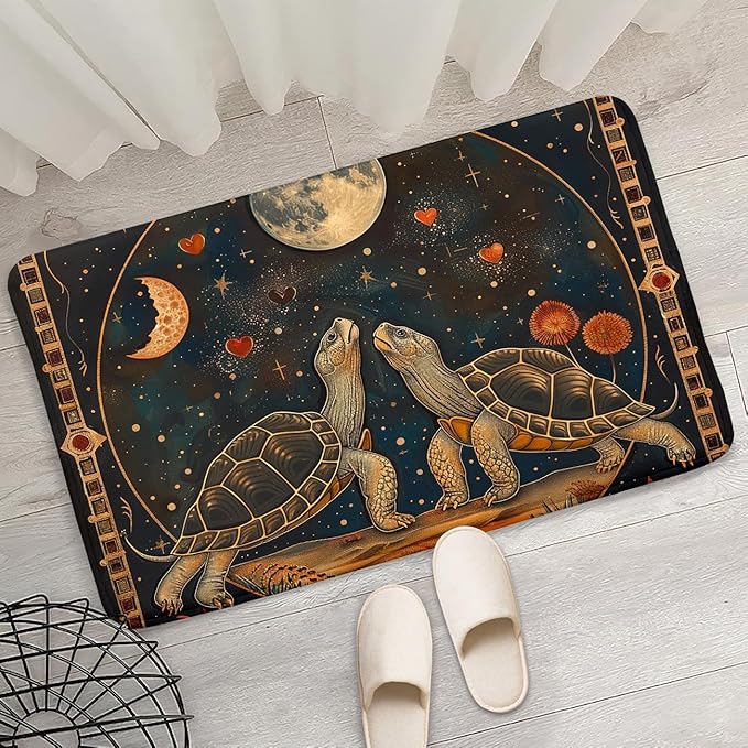 Tortoise Area Rug - Outer Space Tortoise Rug for Kids Boys Tortoises Rugs for Bedroom, 35" L x 23" W