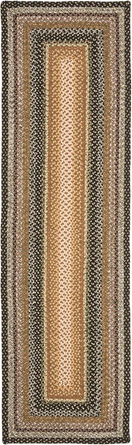 SAFAVIEH Braided Collection Runner Rug - 2'3" x 20', Multi, Casual Design, Ideal for High Traffic Areas in Hallway, Bathroom & Kitchen (BRD308A-220)