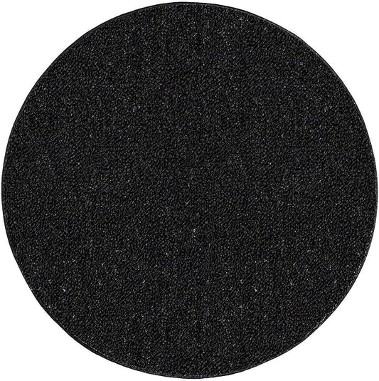 Ambiant Broadway Collection Pet Friendly Indoor Outdoor Area Rugs Black - 8' Round, Stain & Fade Resistant, Easy Care, Pet & Kids Friendly, Made in USA, Perfect for Weddings & Everyday Use!