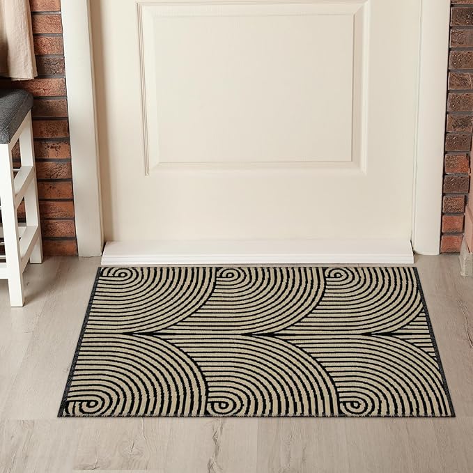 Tiffasea Indoor Door Mats for Entryway, Washable Small Area Rug 2'x3' Reversible Entry Front Door Rug, Cotton Woven Modern Kitchen Rugs Boho Bathroom Rug Throw Rugs for Bedroom Porch