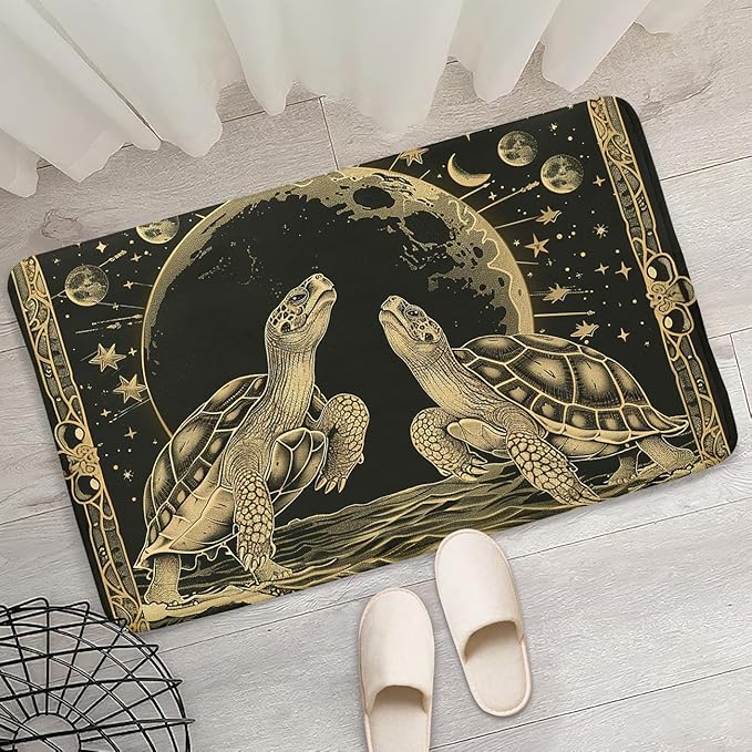 Tortoise Rug - Tortoise Rug for Kids Boys Outer Space Tortoises Rugs for Bedroom Tortoises Area Rugs, 35" L x 23" W