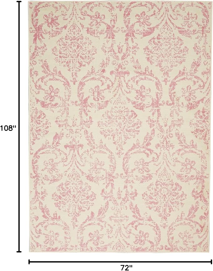 Nourison Jubilant JUB09, 6' x 9', Ivory Pink