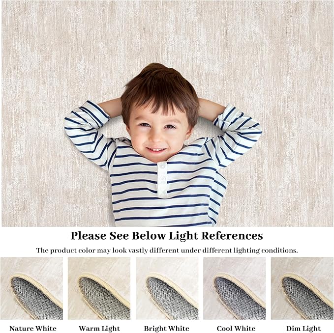Washable Rug 10x13 for Living Room Modern Abstract Area Rug Non-Slip Large Contemporary Bedroom Rug Stain Resistant Aesthetic Accent Floor Carpet Foldable Solid Rug for Home Office, Beige