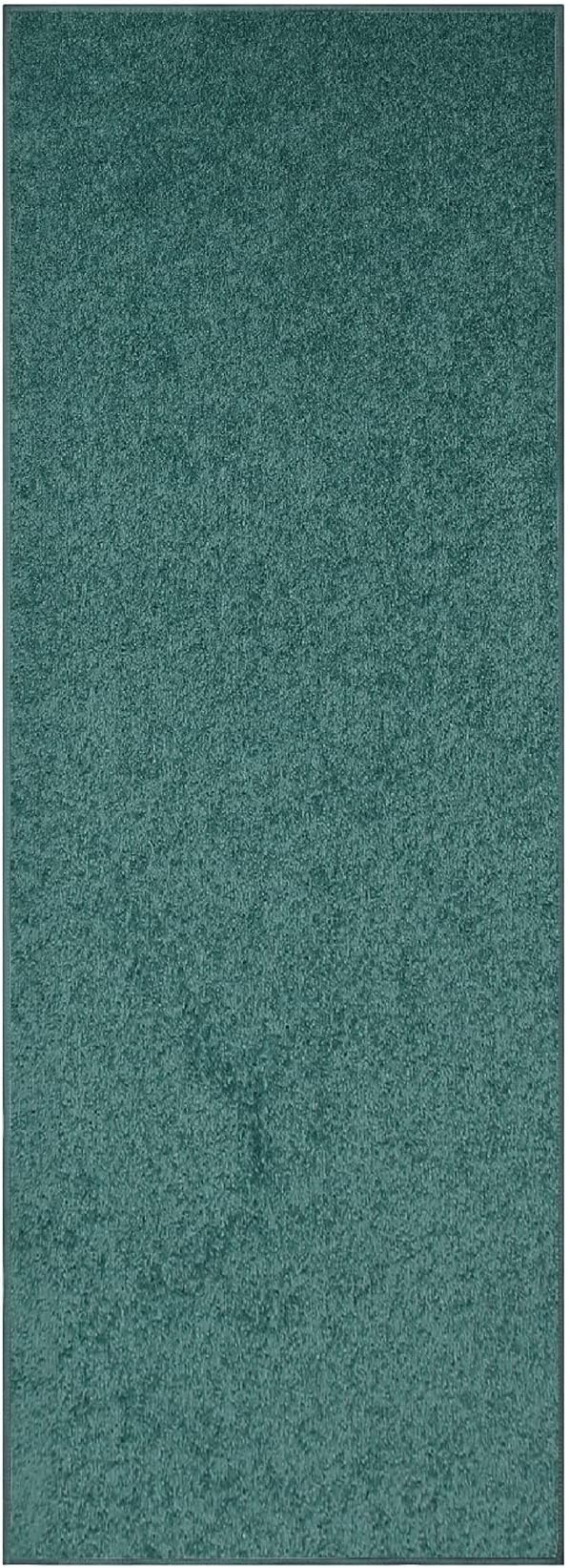 Furnish my Place Modern Plush Solid Color Rug - Teal, 4' x 36', Pet and Kids Friendly Rug. Made in USA, Area Rugs Great for Kids, Pets, Event, Wedding