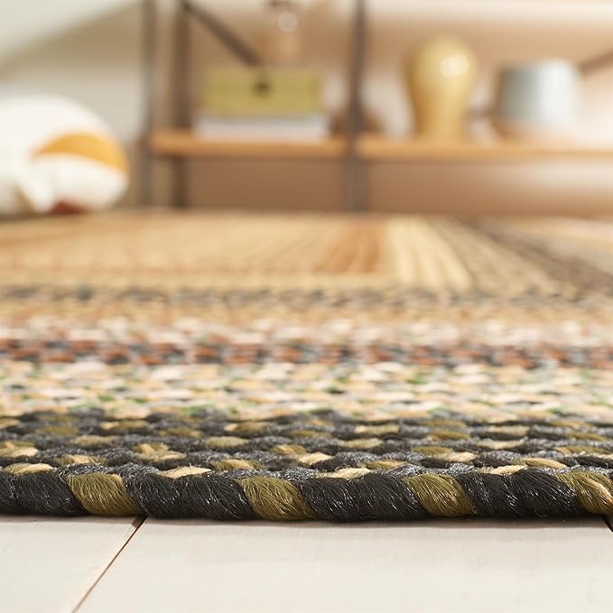 SAFAVIEH Braided Collection Runner Rug - 2'3" x 20', Multi, Casual Design, Ideal for High Traffic Areas in Hallway, Bathroom & Kitchen (BRD308A-220)