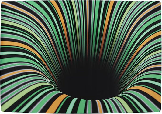 3D Optical Illusion Rug - Vortex Illusion Floor Mat for Door Entrance, Bathroom, Stairs, playroom, Living Room, or Area (Colorful, 60 x 40 Inch)