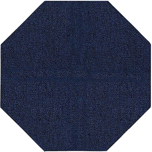 Ambiant Broadway Collection Pet Friendly Indoor Outdoor Area Rugs Blue - 12' Octagon, Stain & Fade Resistant, Easy Care, Pet & Kids Friendly, Made in USA, Perfect for Weddings & Everyday Use!