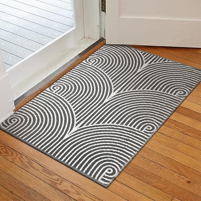 Tiffasea Small Bathroom Rug 2'x3', Indoor Door Mat Machine Washable Small Area Rug, Cotton Woven Indoor Outdoor Rugs Reversible Entryway Rug Farmhouse Throw Rugs for Bedroom/Kitchen/Entry
