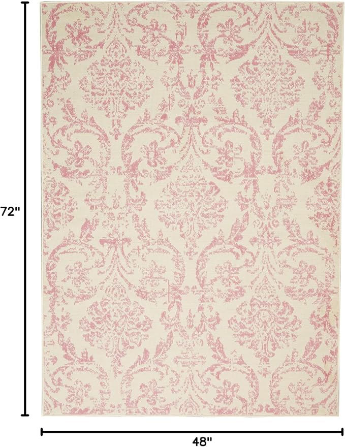 Nourison Jubilant JUB09, 4' x 6', Ivory Pink