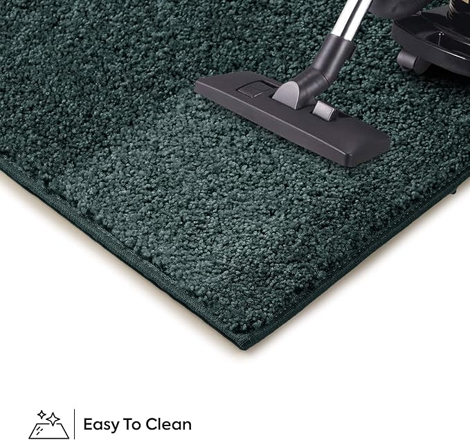 Furnish my Place Modern Indoor/Outdoor Commercial Solid Color Rug - Forest Green, 4' x 48' Oval, Pet and Kids Friendly Rug. Made in USA, Area Rugs Great for Kids, Pets, Event, Wedding