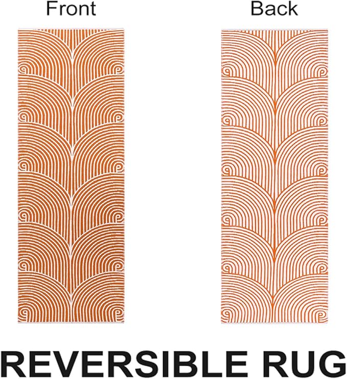 Tiffasea Hallway Runner Rug 2.6'x8', Washable Long Kitchen Rugs Runner Woven Reversible Entryway Rugs Indoor Low-Profile Door Mat Outdoor Rug Carpet Runner for Laundry Room/Doorway/Bedroom