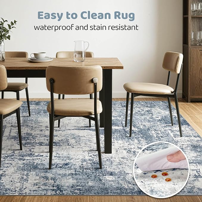 10X12 Area Rug Living Room: Washable Large Abstract Soft Rugs Stain Resistant Indoor Non-Slip Carpet for Men Modern Home Enthusiasts Aged 25-45 - High Traffic Areas - Bedroom Office Playroom