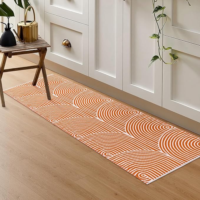 Tiffasea Washable Runner Rug 2'x6', Long Kitchen Rugs Laundry Hallway Runner Cotton Woven Area Rug Entryway Throw Rugs Indoor Outdoor Carpet for Bedroom/Bathroom/Living Room