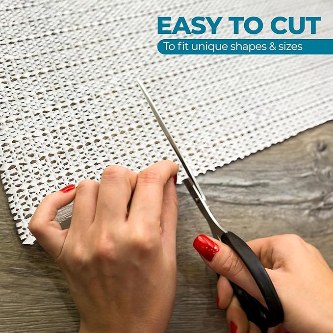 Superior Area Rug Pad, Non-Slip, Non-Skid, Floor Protector, Table Runner, Hardwood and Tile Floors Padding, Washable, Place Mats, Gripper Mat, Slide Stoppers, Rubber Rug Grip, 12' x 20', Cream