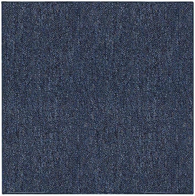 Ambiant Broadway Collection Pet Friendly Indoor Outdoor Area Rugs Blue - 2' Square, Stain & Fade Resistant, Easy Care, Pet & Kids Friendly, Made in USA, Perfect for Weddings & Everyday Use!