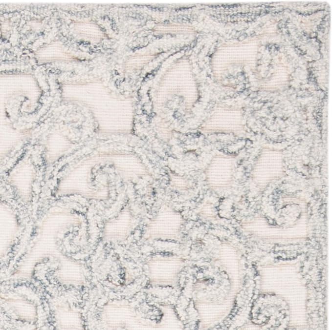 SAFAVIEH Trace Collection Runner Rug - 2'3" x 8', Charcoal & Ivory, Handmade Wool, Ideal for High Traffic Areas in Living Room, Bedroom (TRC103H)