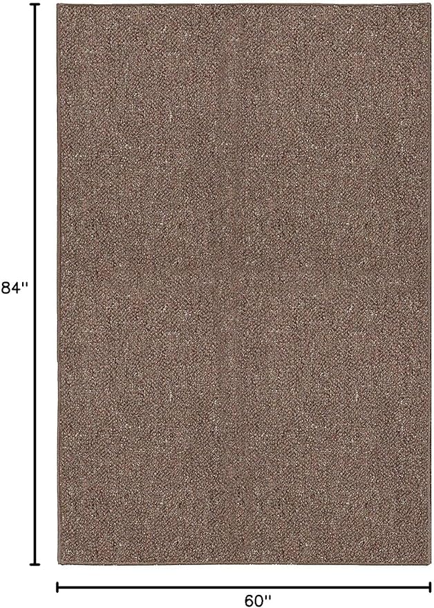 Ambiant Broadway Collection Pet Friendly Indoor Outdoor Area Rugs Brown - 5' x 7' Rectangle, Stain & Fade Resistant, Easy Care, Pet & Kids Friendly, Made in USA, Perfect for Weddings & Everyday Use!