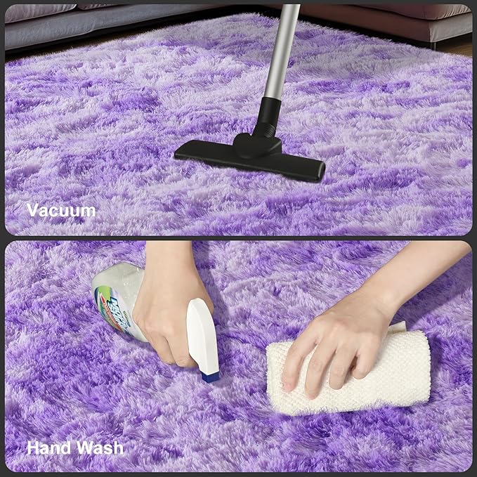 Zentavio Area Rugs for Living Room Small Carpet for Bedroom 3x5 Bedside Washable Soft Fluffy Shag Aesthetic Plush High Pile Throw Rug for Nursery Kids Room Dorm Room