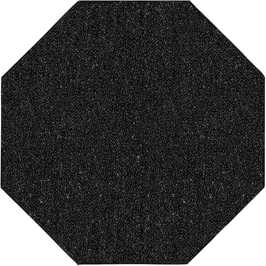 Ambiant Broadway Collection Pet Friendly Indoor Outdoor Area Rugs Black - 2' Octagon, Stain & Fade Resistant, Easy Care, Pet & Kids Friendly, Made in USA, Perfect for Weddings & Everyday Use!