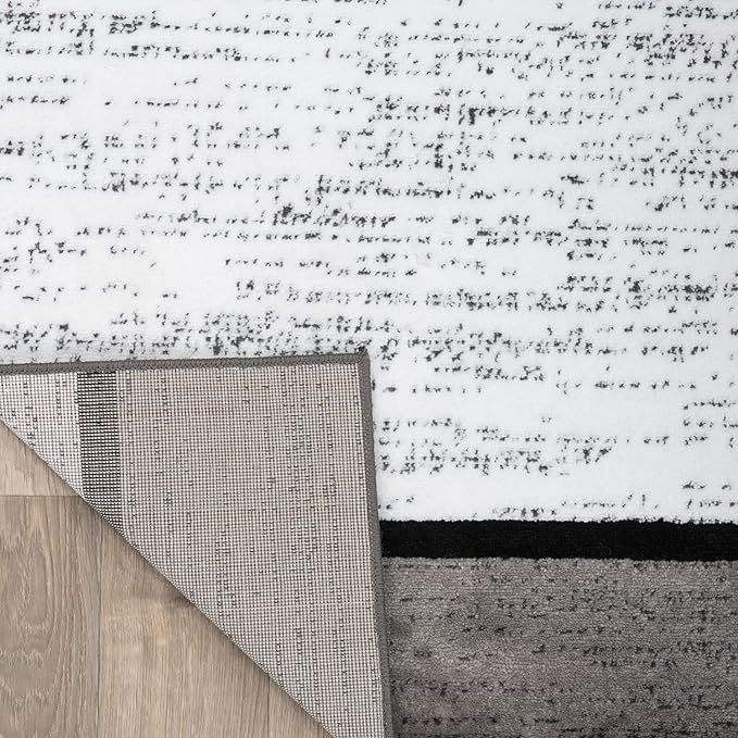 Rugshop Contemporary Modern Boxes for Home Office,Living Room,Bedroom,Kitchen Non Shedding Round Area Rug 8' Blue