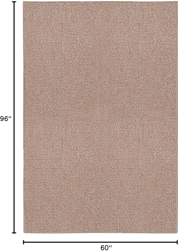 Ambiant Broadway Collection Pet Friendly Indoor Outdoor Area Rugs Beige - 5' x 8' Rectangle, Stain & Fade Resistant, Easy Care, Pet & Kids Friendly, Made in USA, Perfect for Weddings & Everyday Use!