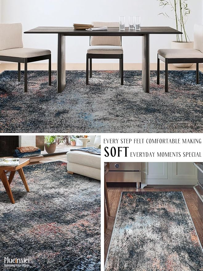 Area Rug 2x6 Hallway Runner Rugs,Non Slip Machine Washable Hallway Runner Rug Soft Bedroom Rug, Low PileLightweight Rugs for Entryway, Hallway, Kitchen and Corridor