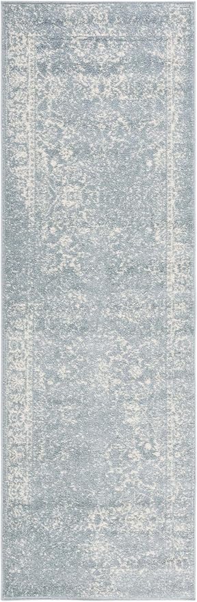 SAFAVIEH Adirondack Collection Runner Rug - 2'6" x 6', Slate & Ivory, Oriental Distressed Design, Non-Shedding & Easy Care, Ideal for High Traffic Areas in Living Room, Bedroom (ADR109T)