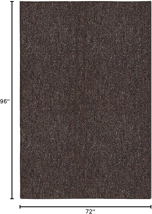 Ambiant Broadway Collection Pet Friendly Indoor Outdoor Area Rugs Brown - 6' x 8' Rectangle, Stain & Fade Resistant, Easy Care, Pet & Kids Friendly, Made in USA, Perfect for Weddings & Everyday Use!